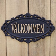 Välkommenskylt med bård Fysisk